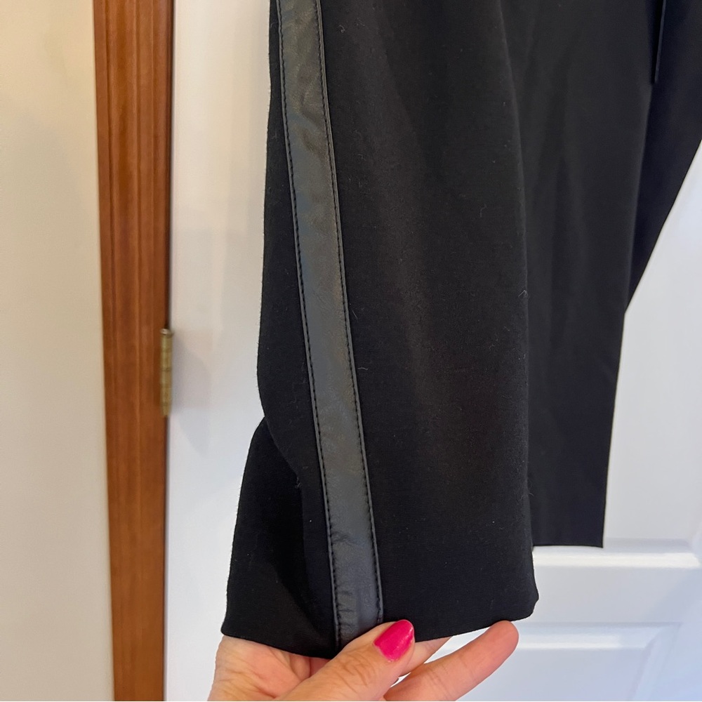 Lane Bryant NWT Size 16 Black “Runway Inspired” Skirt With Faux Leather Trim
